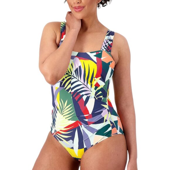 Jantzen Glamour One-Piece with Adjustable Straps Tropical Utopia Woman’s size 28 - Picture 13 of 14